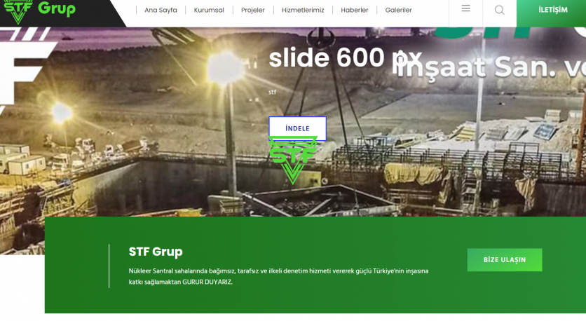 STF Grup Web Sitesi Hizmete Girdi